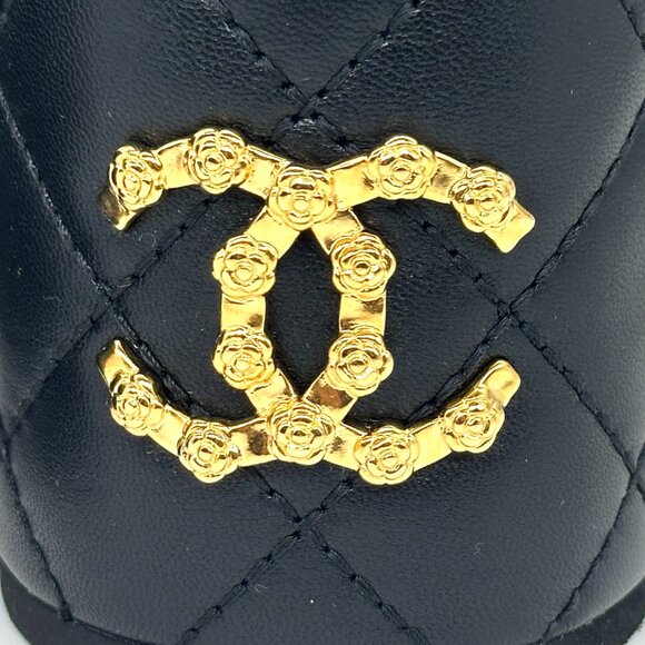 CHANEL 24P Quilted Leather Open Toe Wedge Heel Mule Slide Platform Sandal - Picture 10 of 15